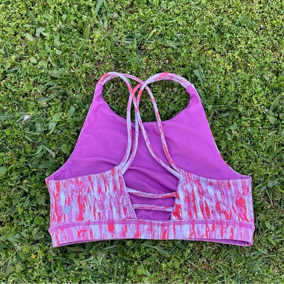 Zella girl sports bra strappy XL 14/16 Preowned high neck activewear casual - Picture 2 of 4